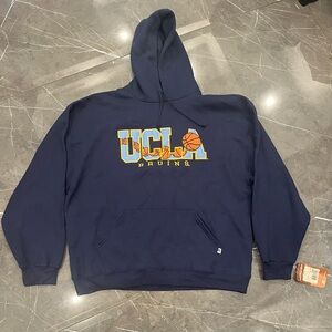 NWT Russell Athletic UCLA Bruins Basketball Blue Hoodie XL SUPER RARE Stitched